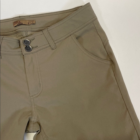 Prana Womens Khaki Hiking Shorts Size 8 Outdoor Utility Casual - Picture 4 of 11